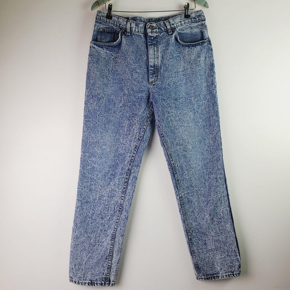 Vintage Lee's Acid Wash Ultra High Rise Mom Jeans